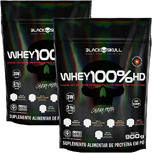 COMBO 2X 100% WHEY HD 900G - BLACK SKULL
