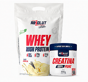 COMBO WHEY HIGH PROTEIN 900G + CREATINA 300G - ABSOLUT NUTRITION