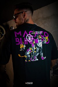 CAMISETA OVERSIZED EVOLUTION PRETA - MACACO BLINDADO