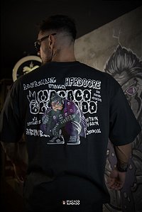 CAMISETA OVERSIZED CHIP GRAFITE PRETA - MACACO BLINDADO