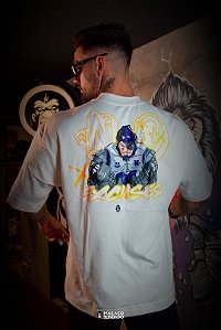 CAMISETA OVERSIZED NO EXCUSES OFF WHITE - MACACO BLINDADO