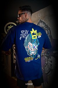 CAMISETA OVERSIZED CHIP PUMP MARINHO - MACACO BLINDADO
