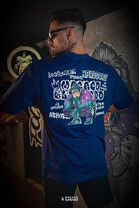 CAMISETA OVERSIZED CHIP GRAFITE MARINHO - MACACO BLINDADO