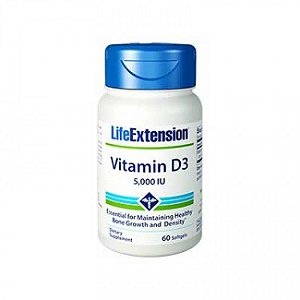 VITAMIN D3 5000 IU 60 CAPS - LIFE EXTENSION