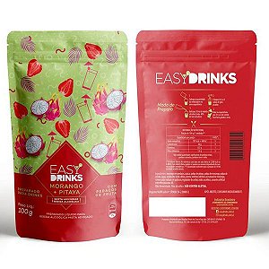 Base para Drink Morango e Pitaya Sachê Easy Drinks 100g