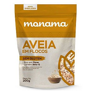 Aveia em Flocos Sem Glúten Monama 200g