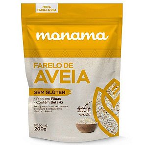 Farelo de Aveia Sem Glúten Monama 200g