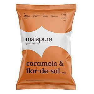 Pipoca Artesanal Caramelo e Flor de Sal Mais Pura 100g