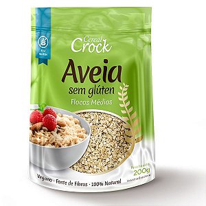 Aveia Flocos Médios Sem Glúten Leve Crock 200g