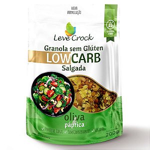 Granola Salgada Low Carb Oliva e Páprica Leve Crock 200g