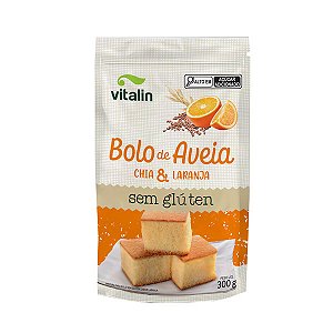 Bolo de Aveia Laranja e Chia Sem Glúten Vitalin 300g