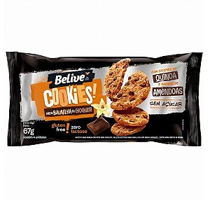 Cookies Baunilha com Chocolate Zero Açúcar Belive 67g