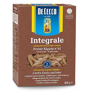 Massa Penne Rigati Integral Nº 41 De Cecco 500g