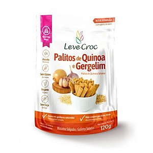 Palito Salgado Quinoa e Gergelim Leve Crock 120g