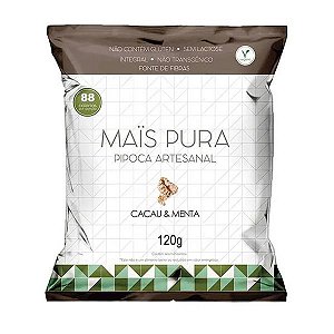 Pipoca Artesanal Cacau e Menta Mais Pura 120g