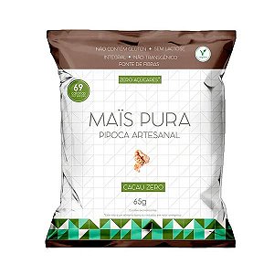 Pipoca Artesanal Cacau Zero Açúcar Mais Pura 65g