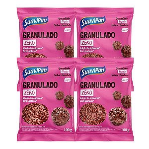 Chocolate Granulado Vegano Suavipan 4un x 100g