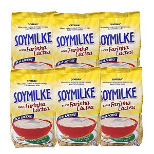 Mistura para Mingau Sem Lactose Soymilke - 6 un x 210g