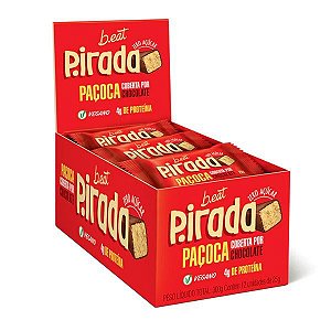 Paçoca com Cobertura de Chocolate P.irada B.eat Caixa 12 un