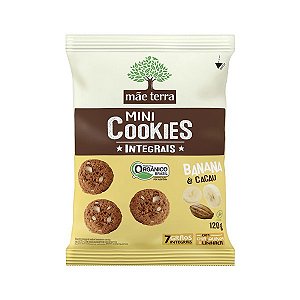 Mini Cookies Banana e Cacau Mãe Terra 120g