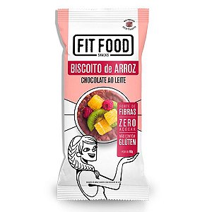 Biscoito de Arroz Cobertura Chocolate ao Leite Fit Food 60g