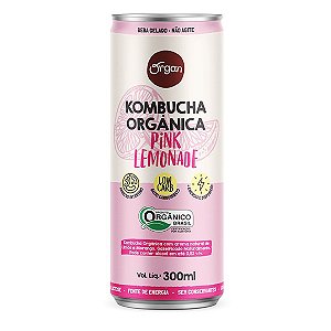 Kombucha Orgânica Pink Lemonade Organ 300ml