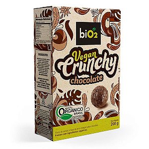 Cereal Matinal Orgânico Chocolate Vegano Crunchy biO2 200g