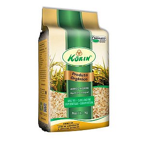 Arroz Agulhinha Integral Orgânico Korin 1Kg