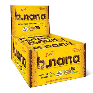 Banana com Amendoim e Chocolate B.nana B.eat Caixa 12 un