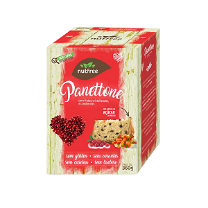 Panettone Vegano Frutas Cristalizadas com Cranberry Nutfree 360g