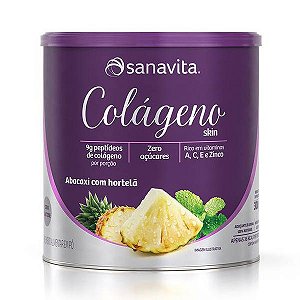 Colágeno Skin Abacaxi e Hortelã Sanavita 300g