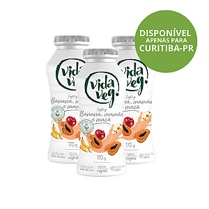 Iogurte de Coco com Mamão Banana e Maçã Vida Veg 3x170g