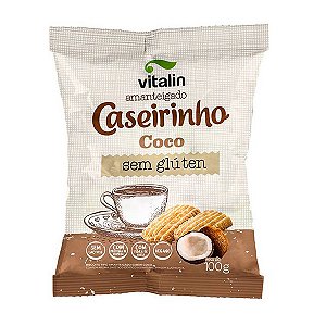 Biscoito Amanteigado Sem Glúten Caseirinho Coco Vitalin 100g