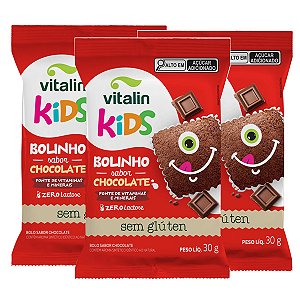Bolinho de Chocolate Vitalin Kids 3x30g