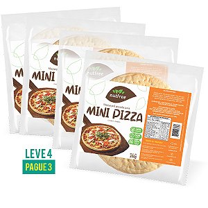 Massa Mini Pizza Vegana e Sem Glúten Nutfree 300g L4P3