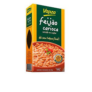 Feijão Carioca Orgânico Cozida No Vapor 250g - Vapza