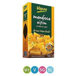 Mandioca Aipim Cozida no Vapor Vapza 500g