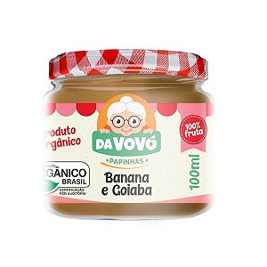 Papinha Orgânica Banana e Goiaba Da Vovó 110g