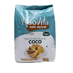 Mistura para Bolo de Coco Sem Glúten Zero Açúcar Risovita 300g