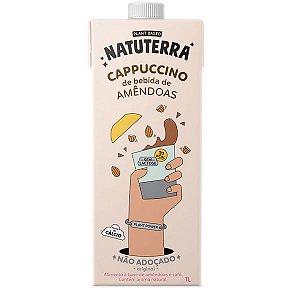 Leite de Amêndoas Cappuccino Zero Açúcar Natuterra 1 L