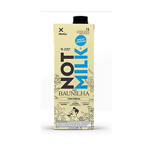 Leite Vegetal Baunilha Not Milk 1 Litro | Bebida Vegana Cremosa Sem Lactose