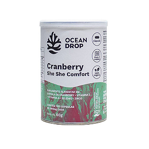 Cranberry Cápsulas Ocean Drop 120 caps | Imunidade Feminina