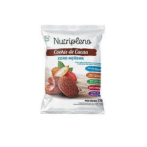 Cookies de Cacau Vegano Zero Açúcar Nutripleno 120g