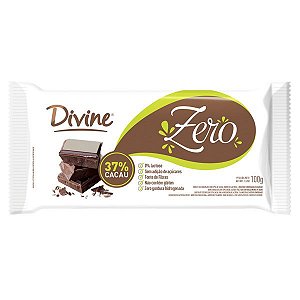 Barra de Chocolate Zero 37% Cacau Divine 100g