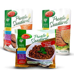 Carne Moída Vegana Pronta de Proteína Vegetal Sora 250g - Casa Veg