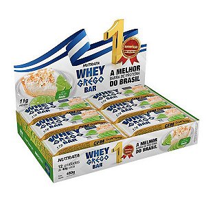 Barras Whey Grego Torta de Limão Nutrata Cx 12 un