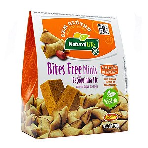 Biscoitos Bites Free Paçoquinha Fit Vegano 70g