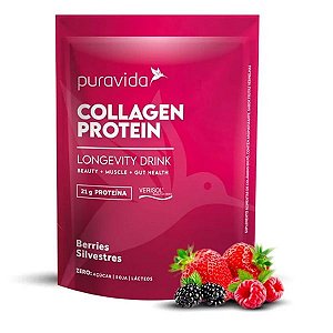 Collagen Protein Frutas Vermelhas Pura Vida 450g