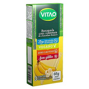 Bananada Zero com Chocolate Branco Vitao 66g