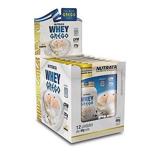 Whey Grego Beijinho Sachês Nutrata Caixa 12 un